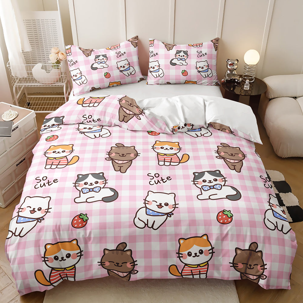 Cute Cat Quilt Cover Set