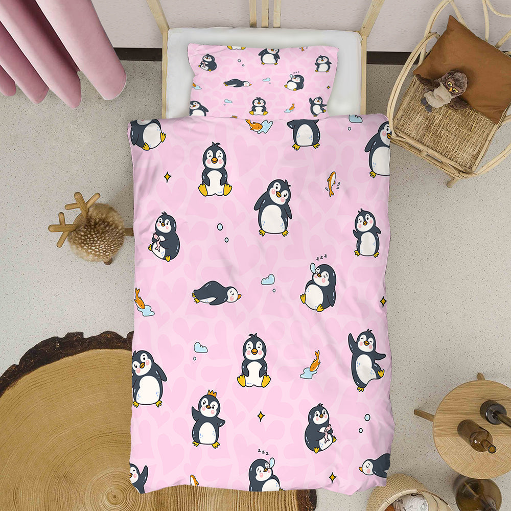 Silly Penguin Quilt Cover Set