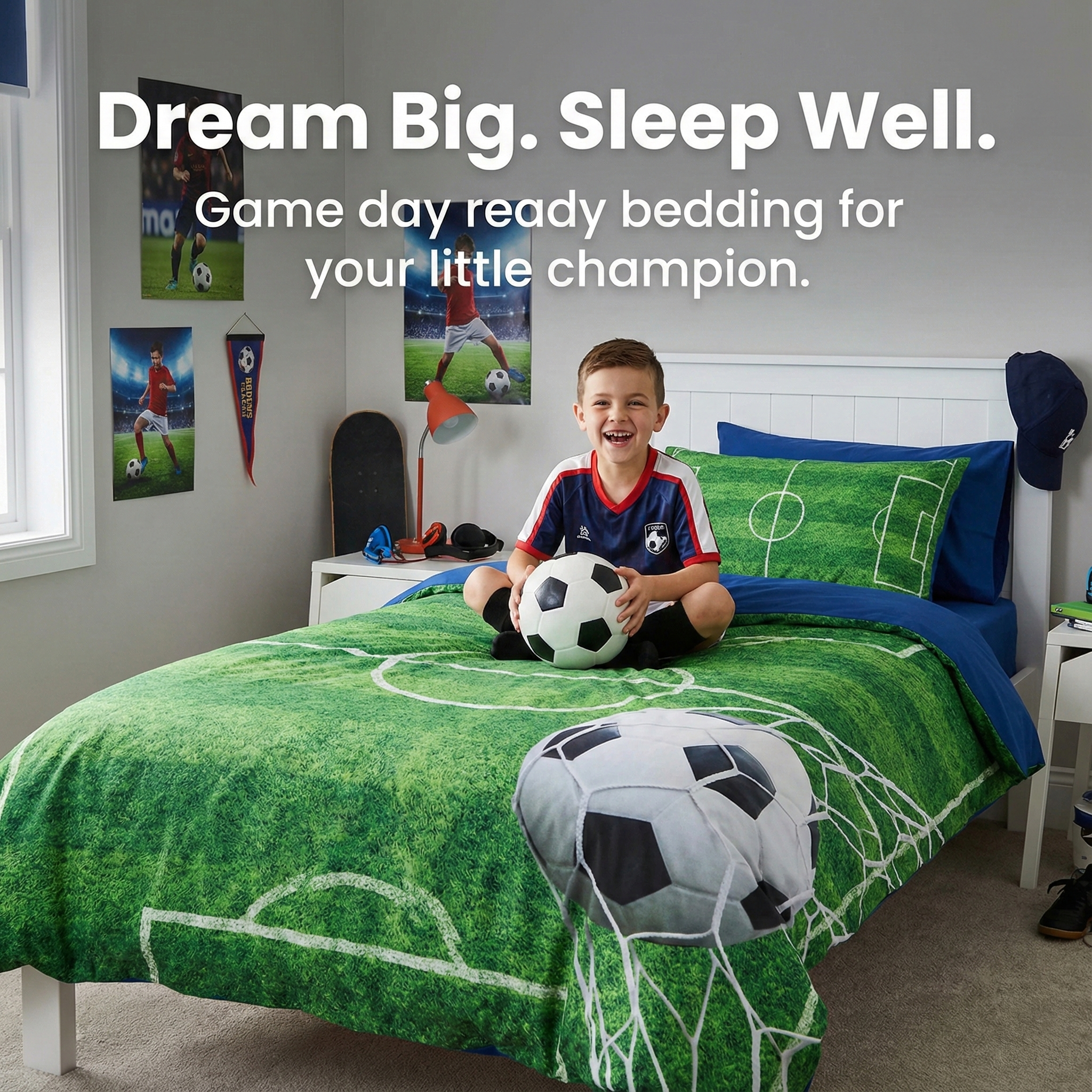 Personalised Sports Doona Cover Set - Custom Name & Favourite Sport