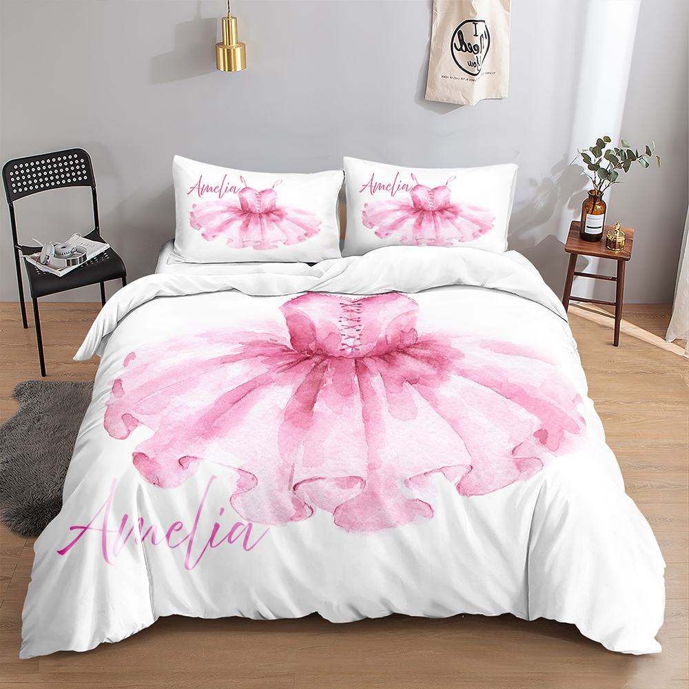 Ballerina Girl Personalised Quilt Cover Set - Premium Polyester & 100% Cotton | Cozy Cubs