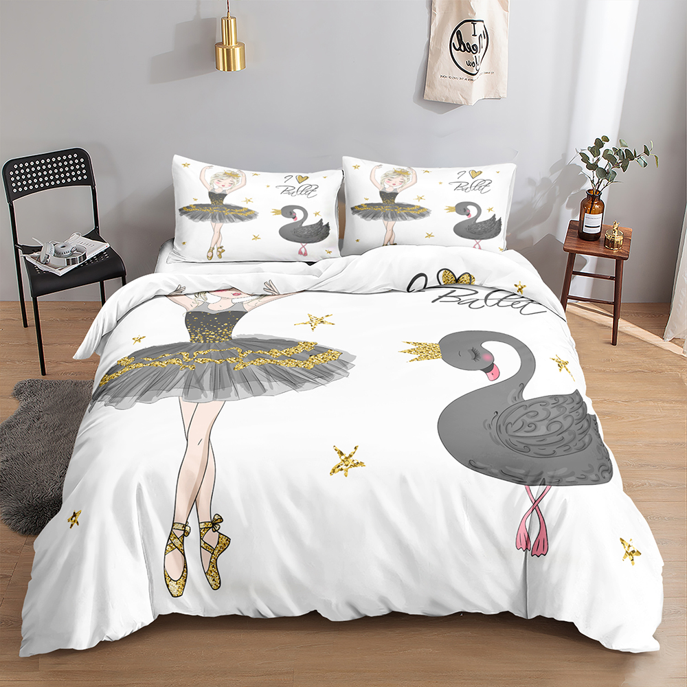 Ballerina Girl Personalised Quilt Cover Set - Premium Polyester & 100% Cotton | Cozy Cubs