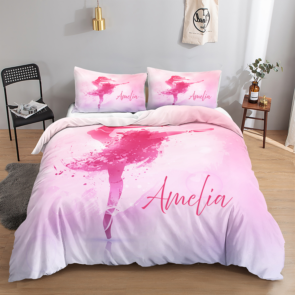 Ballerina Girl Personalised Quilt Cover Set - Premium Polyester & 100% Cotton | Cozy Cubs