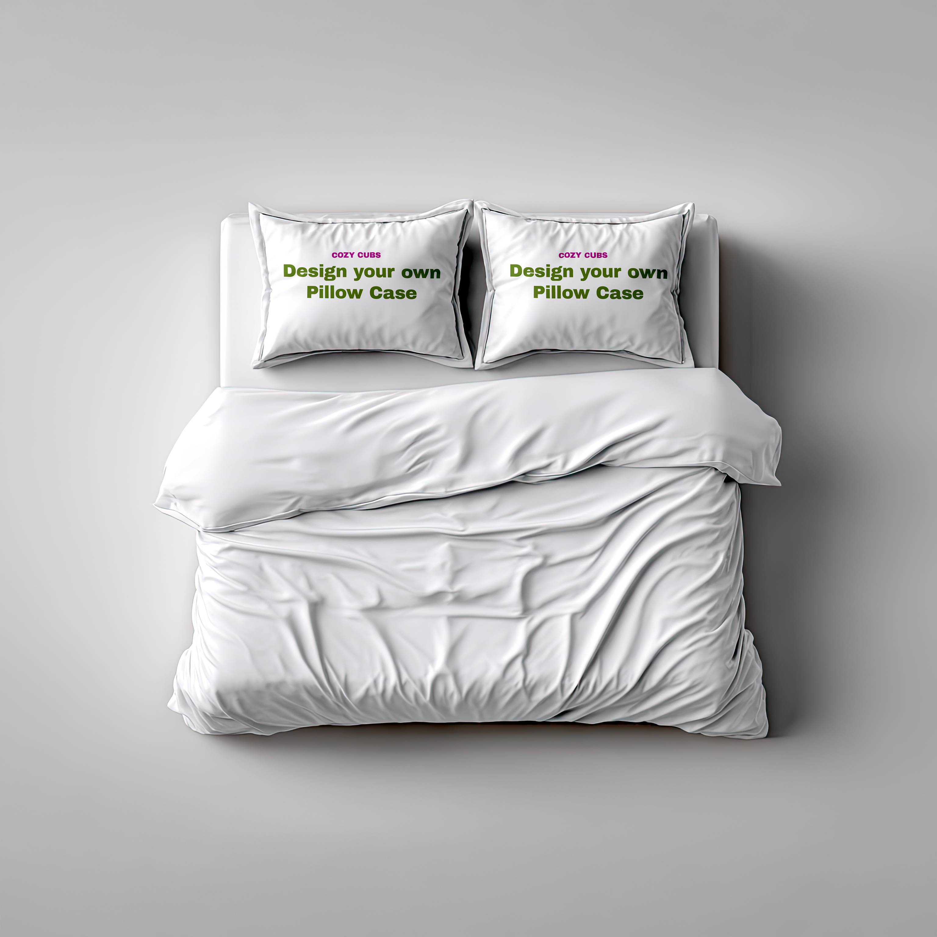 Personalized Pillow Case - Premium Polyester & 100% Cotton | Cozy Cubs