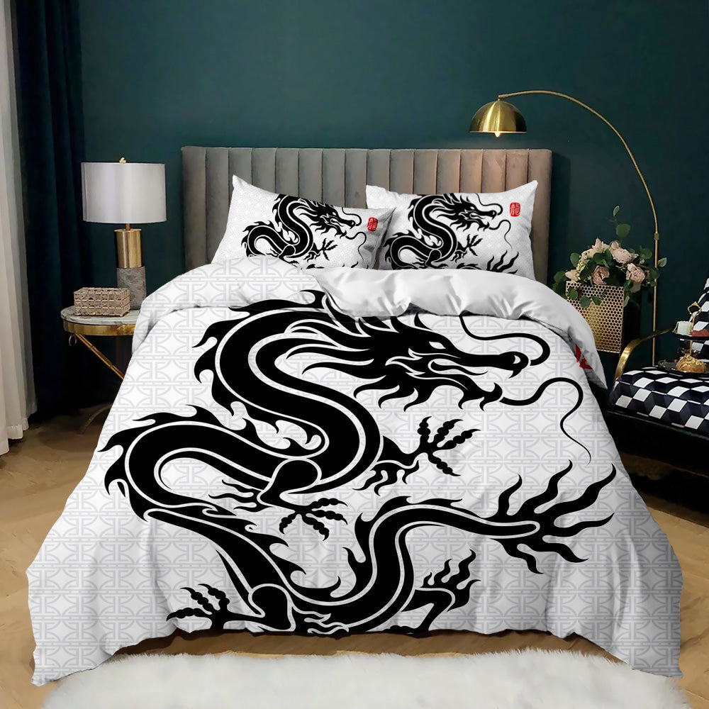 Majestic Dragon Bedding Set - Luxurious Comfort