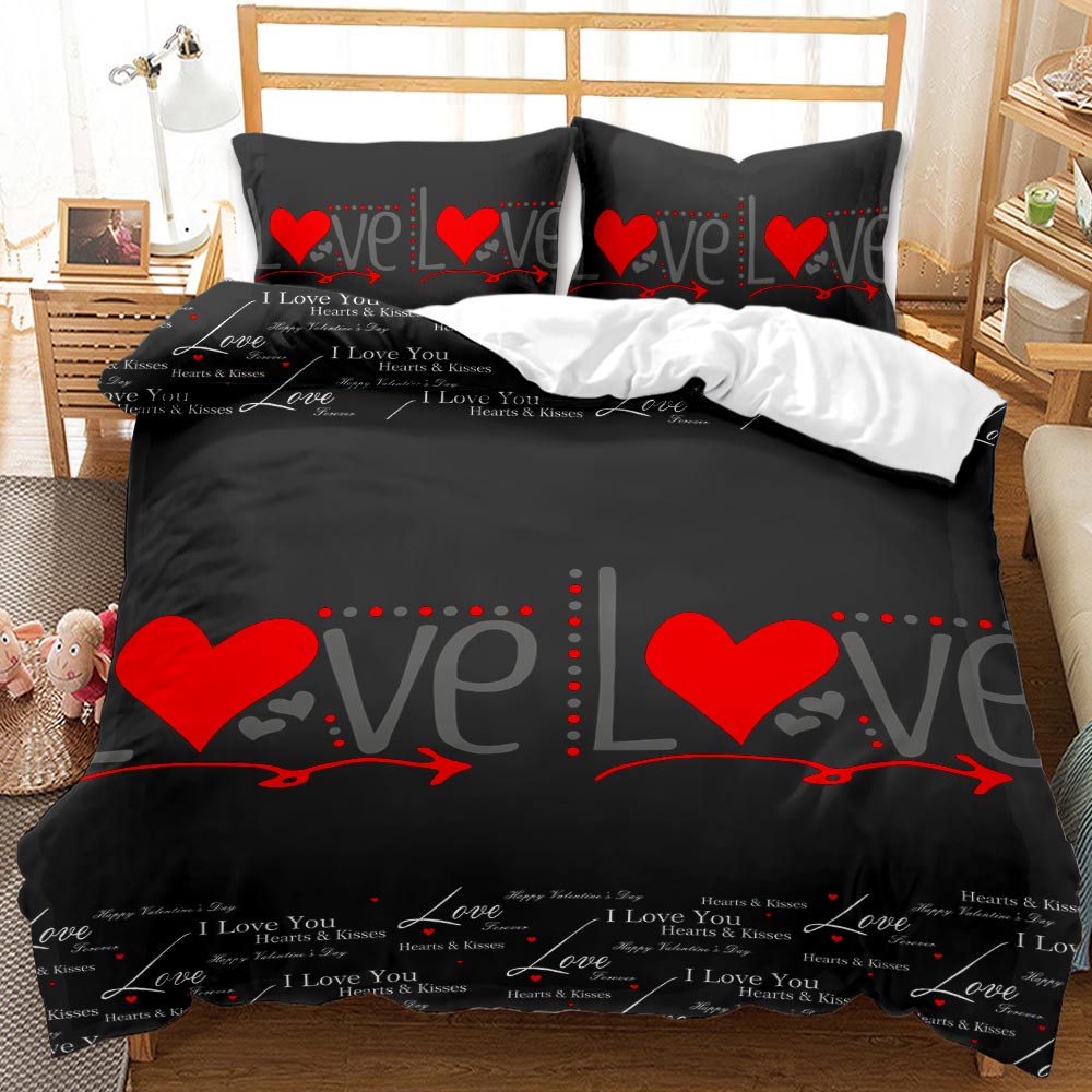 Heartfelt Love Personalised Quilt Cover Set