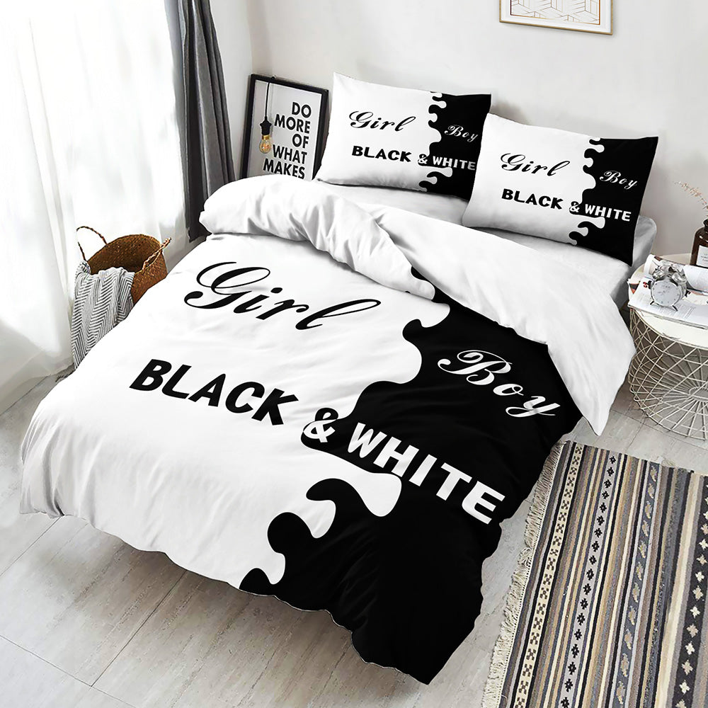 Chic Contrast Personalised Quilt Cover Set