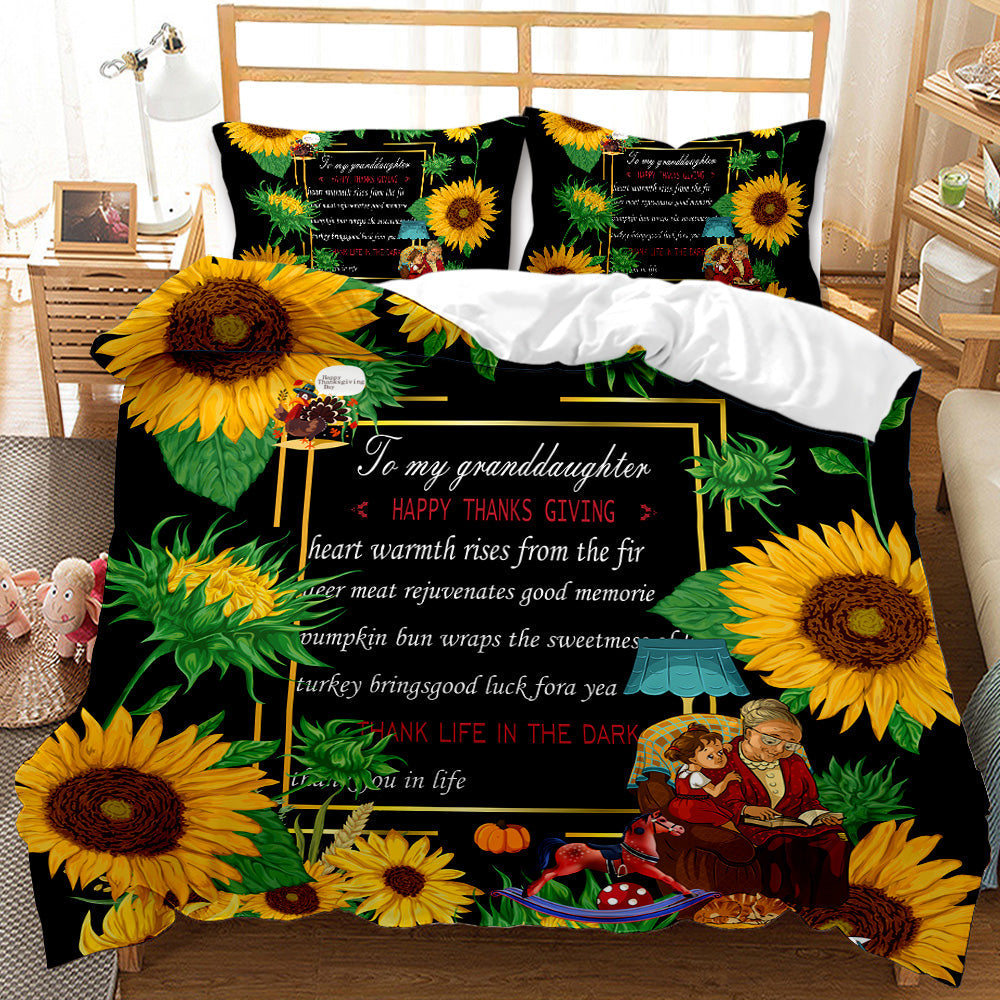 Sunflower Love Personalised Quilt Cover Set