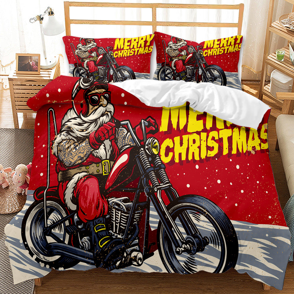 Santa's Ride Personalised Quilt Cover Set