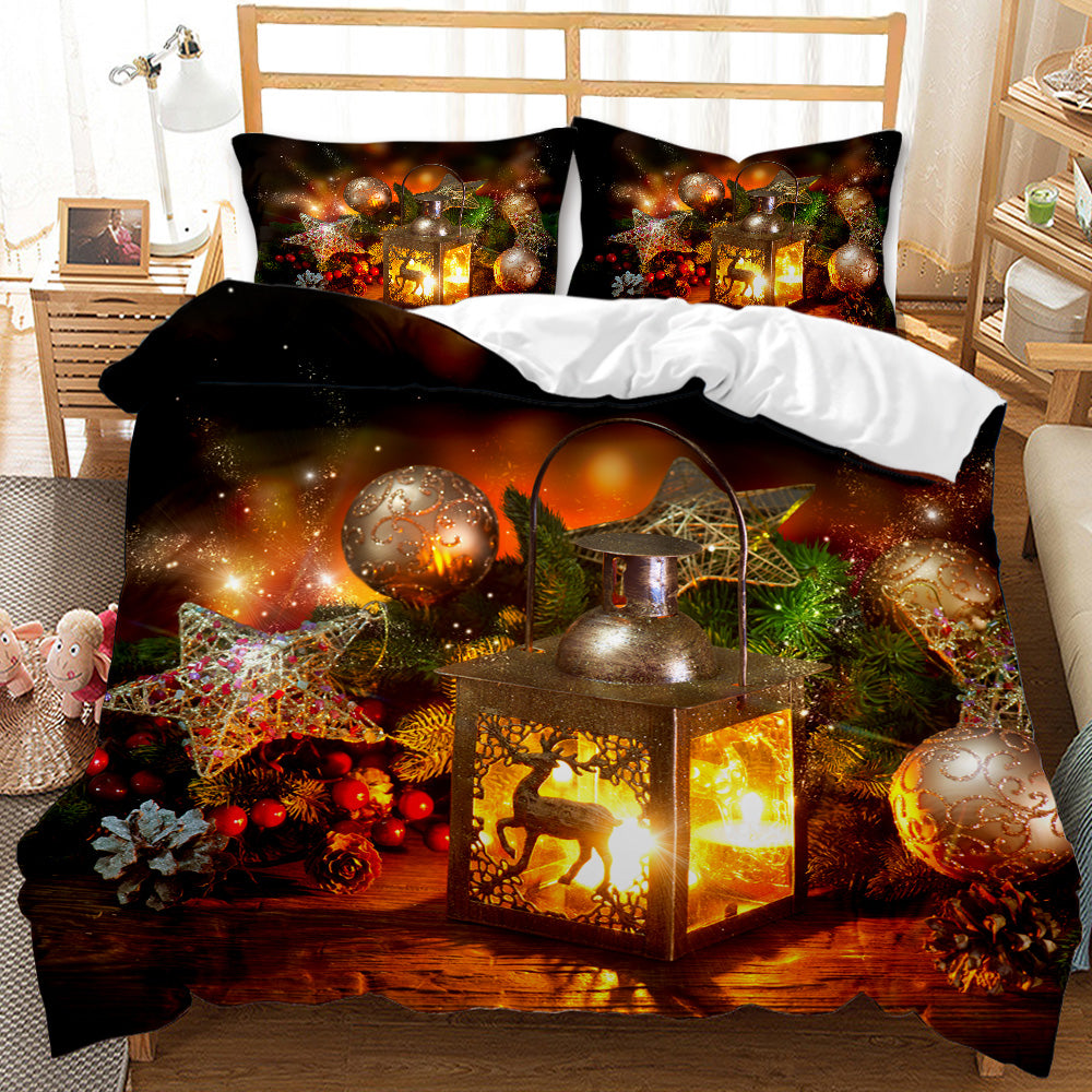 Festive Glow Personalised Quilt Cover Set
