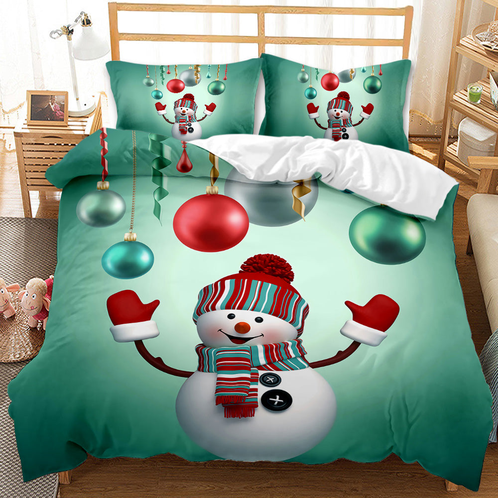 Snowman Joy Personalised Quilt Cover Set