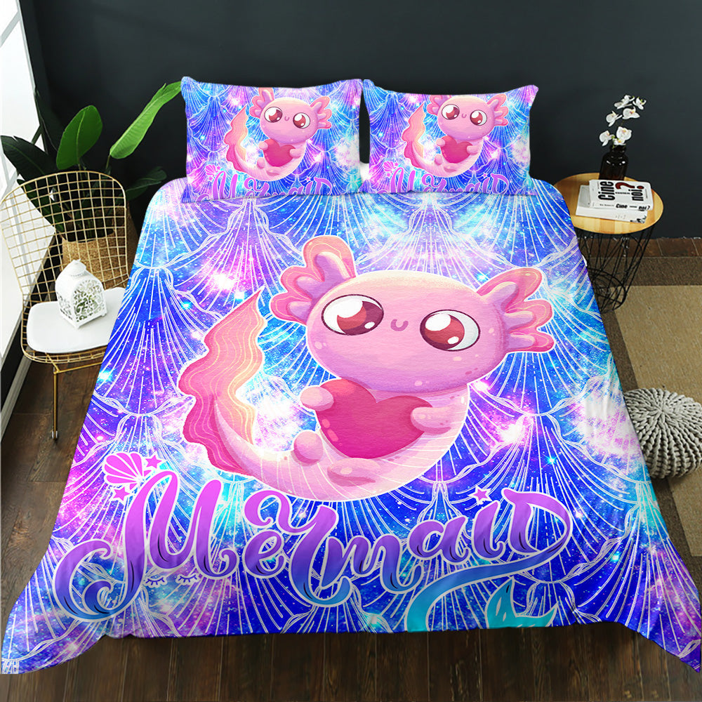 Mystical Mermaid Axolotl Quilt Cover Set