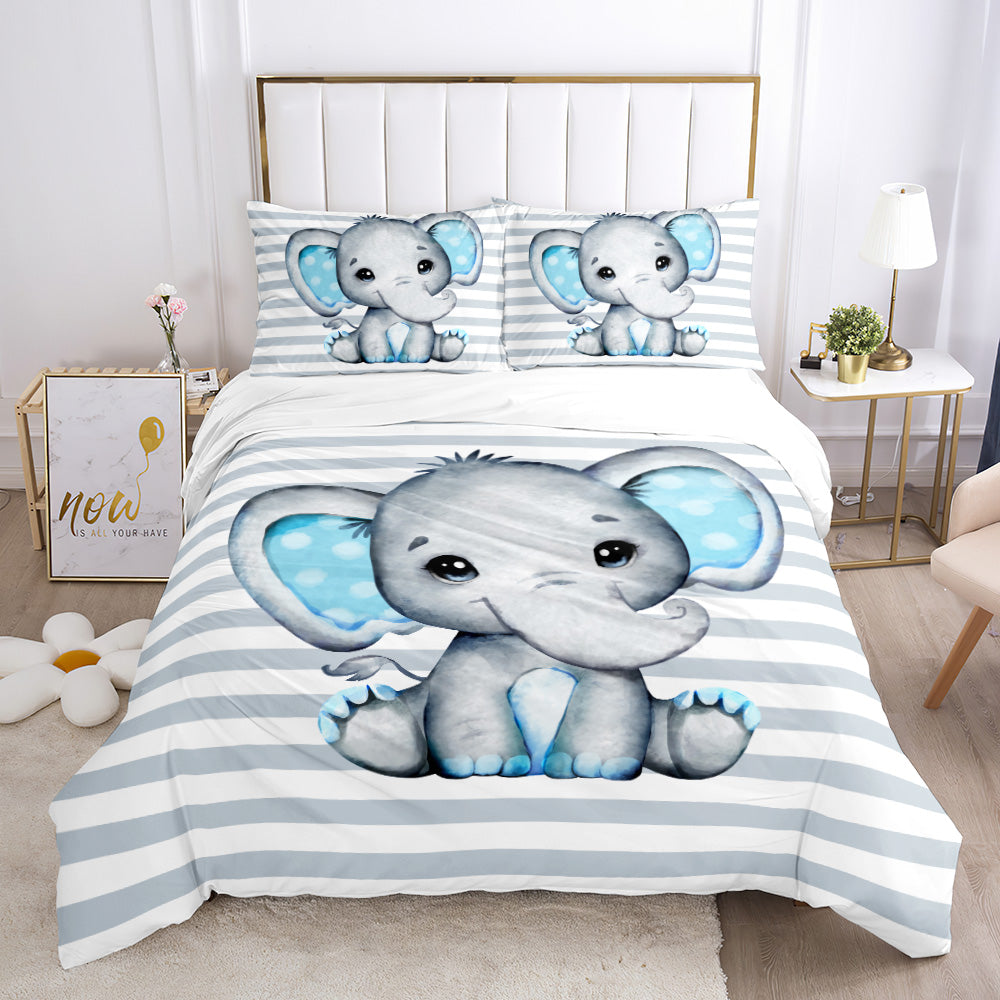 Cuddly Elephant Dreams Quilt Cover Set