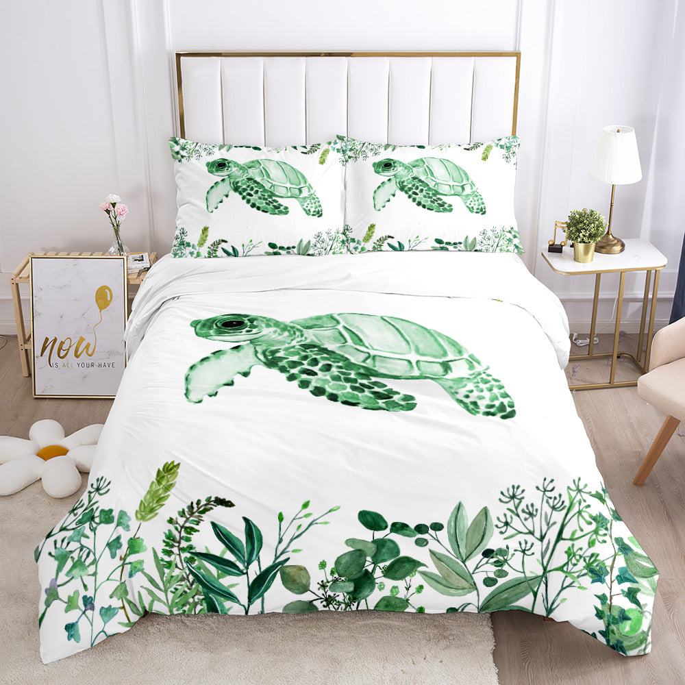 Sea Turtle Oasis Quilt Cover Set