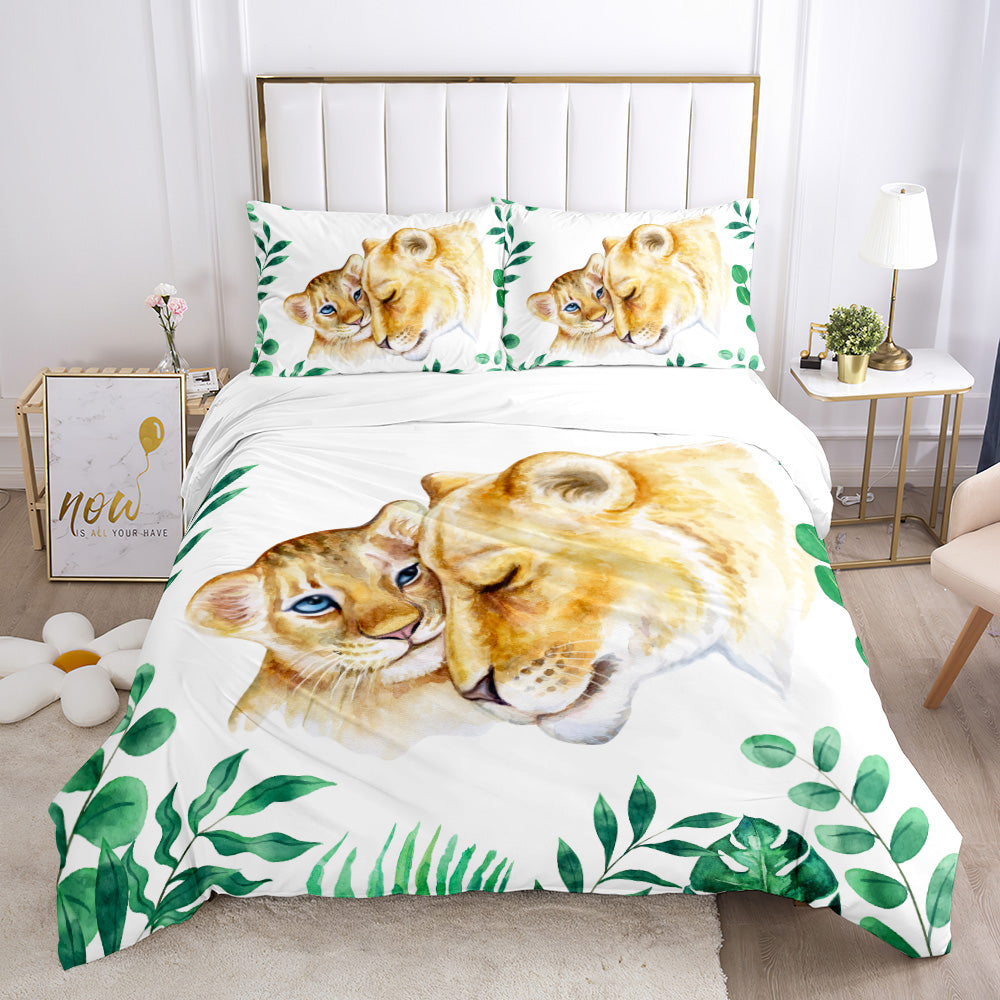 Serengeti Safari Lion Cuddle Quilt Set