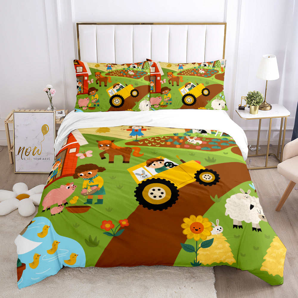 Whimsical Farmyard Adventure Quilt Set