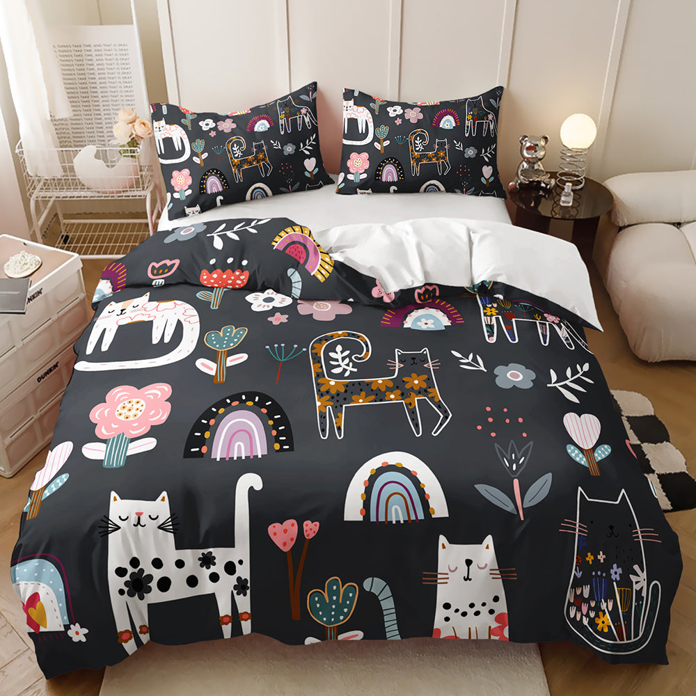 Cosmic Kitties Dreams Quilt Cover Set