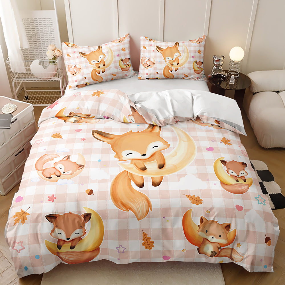 Dreamy Fox Moonlight Quilt Cover Set