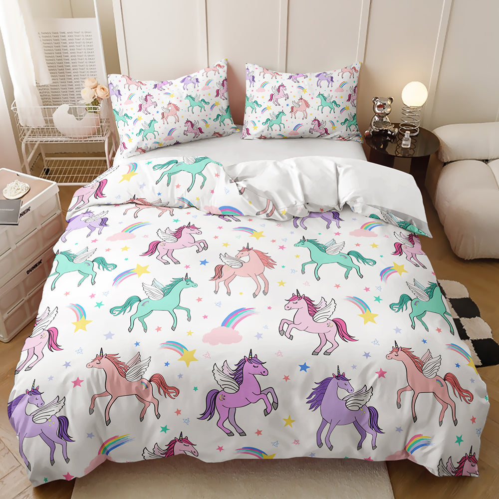 Whimsical Unicorn Dreams Quilt Cover Set