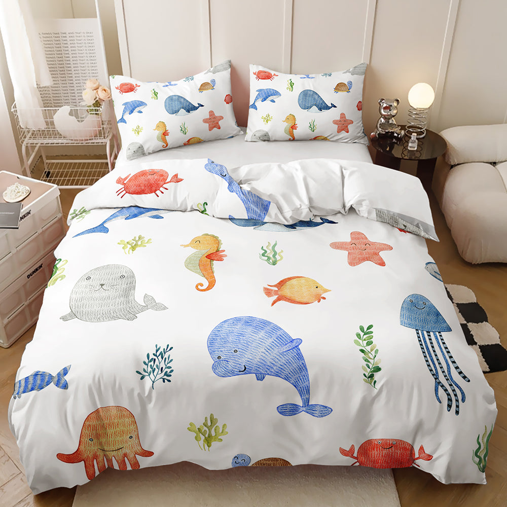 Undersea Adventure Marine Life Quilt Set