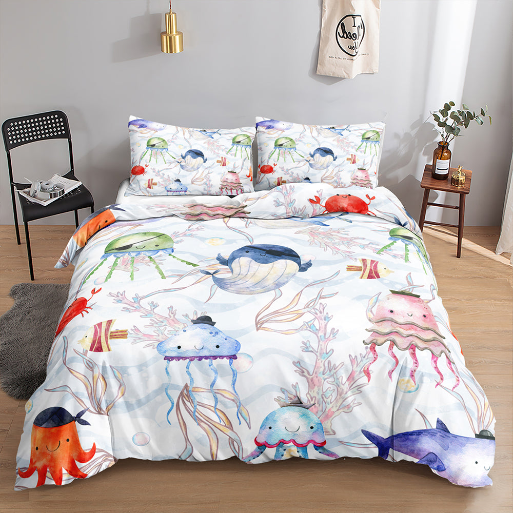 Ocean Wonders Jellyfish Parade Quilt Set