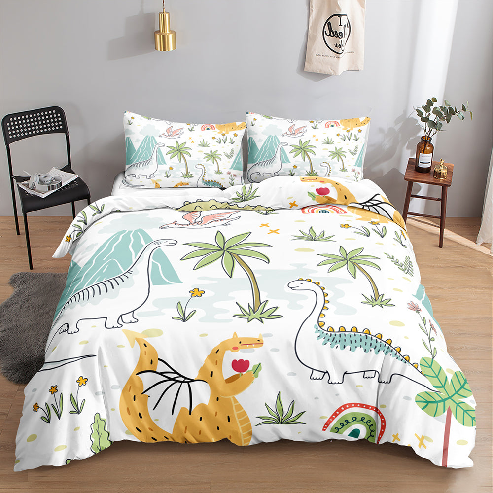 Dino Paradise Adventure Quilt Cover Set