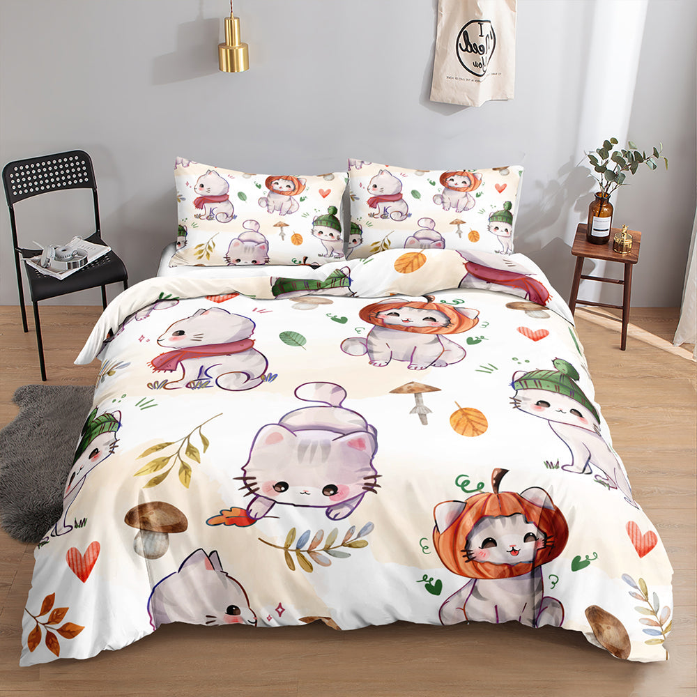 Autumn Whiskers Adventure Quilt Cover Set