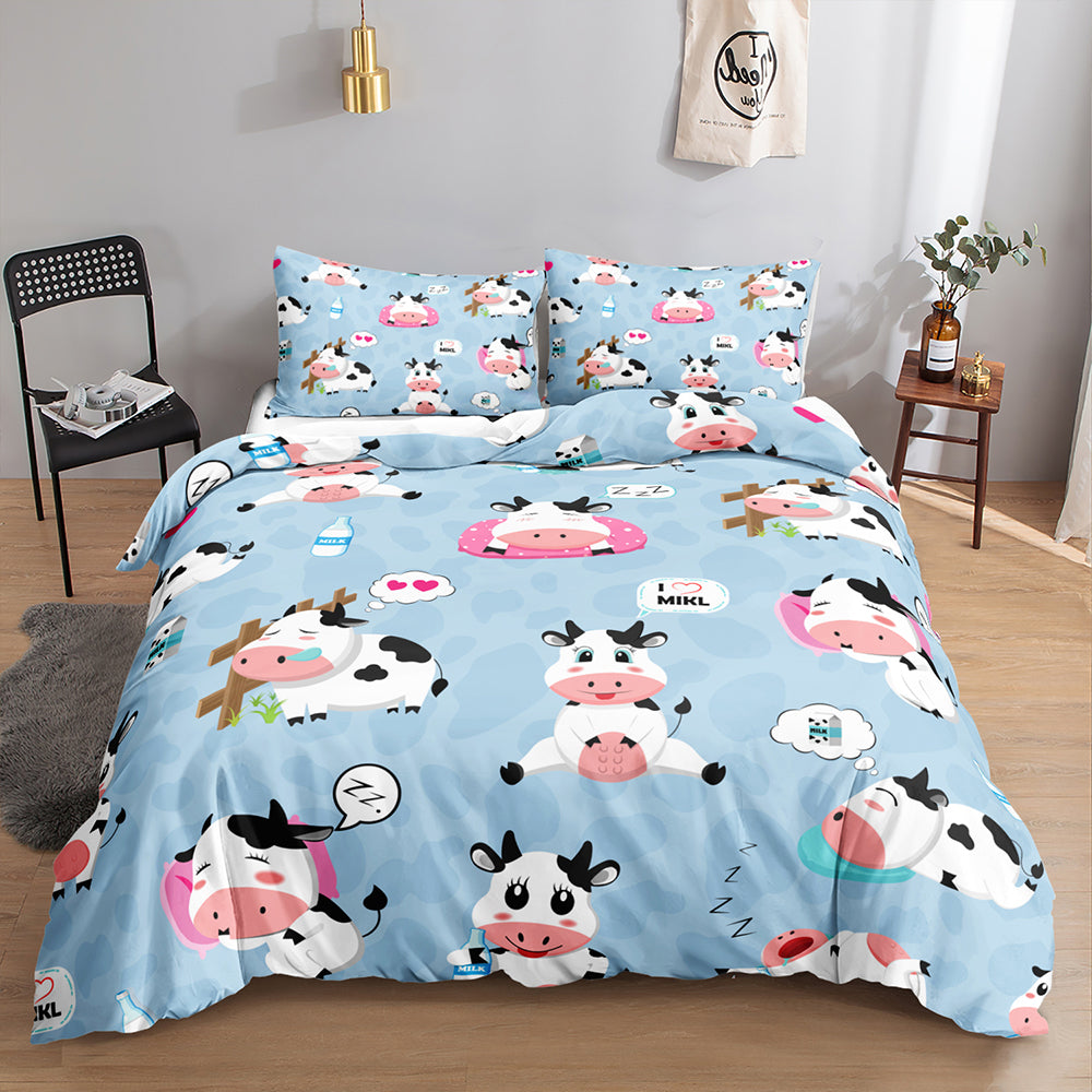 Playful Pasture Cow Dreams Quilt Cover Set
