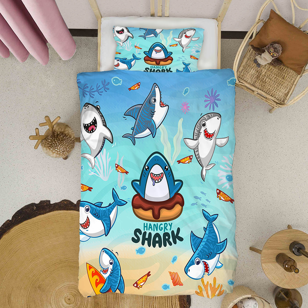 Hangry Shark Adventure Bedding Set