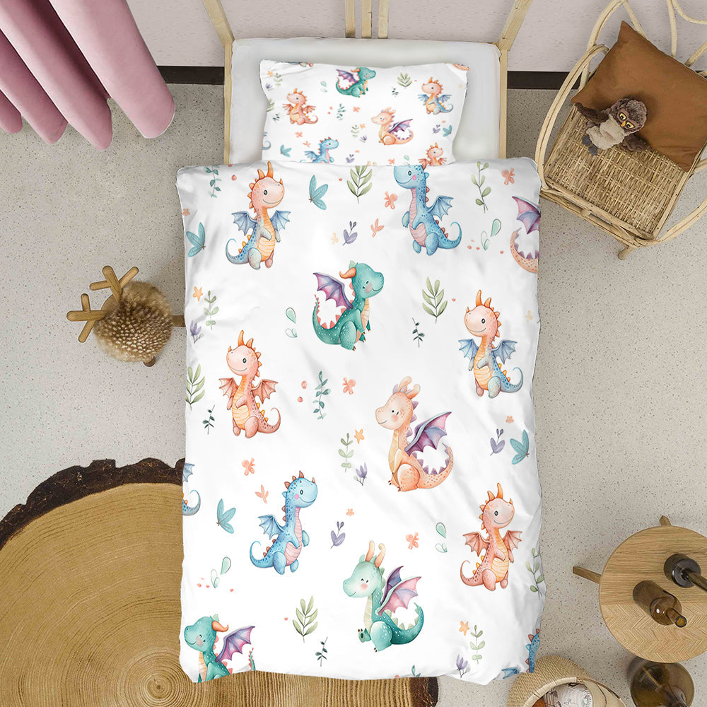 Whimsical Baby Dragon Dreams Quilt Cover