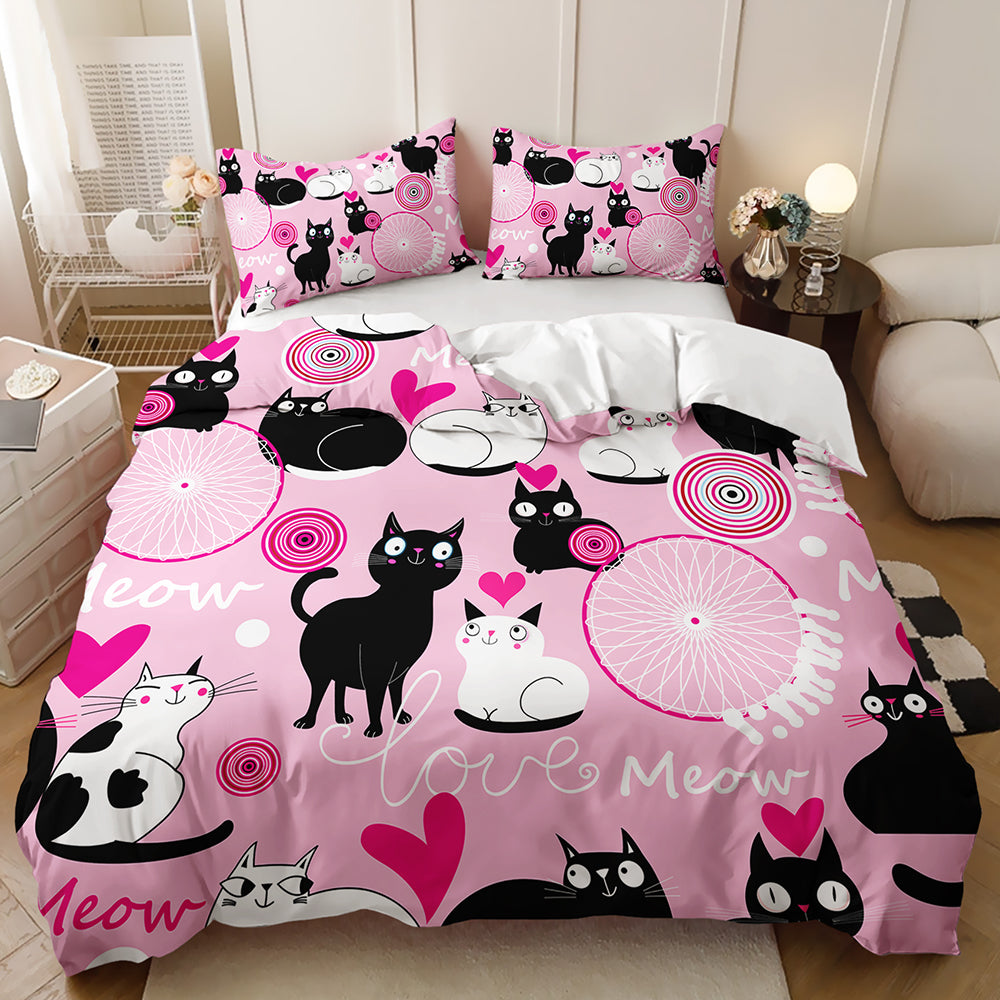 Whisker Wonderland Cat Lover's Quilt Set