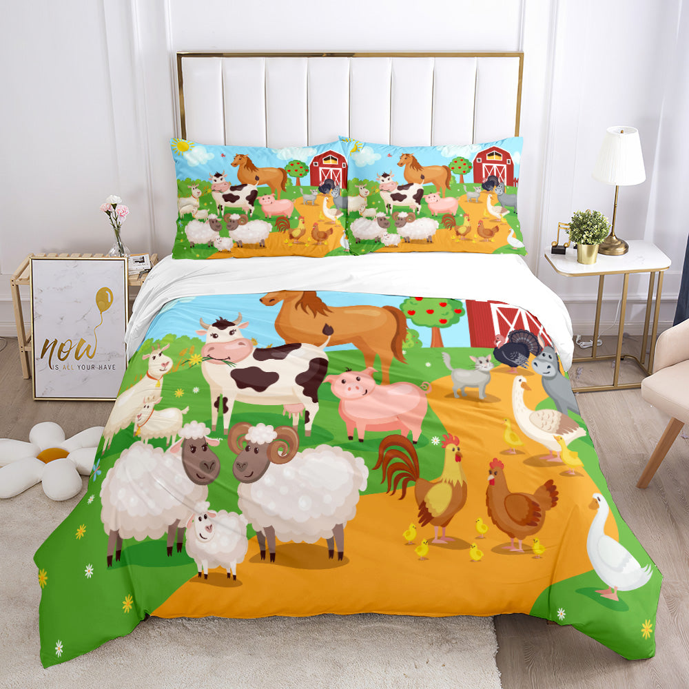 Whimsical Farmyard Adventure Bedding Set