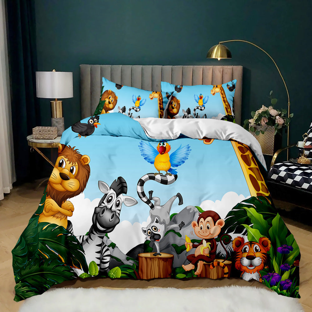 Jungle Friends Safari Quilt Cover Set