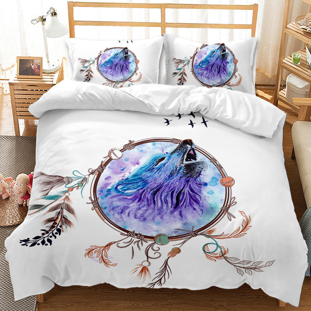 Mystic Howling Wolf Dreamcatcher Bedding