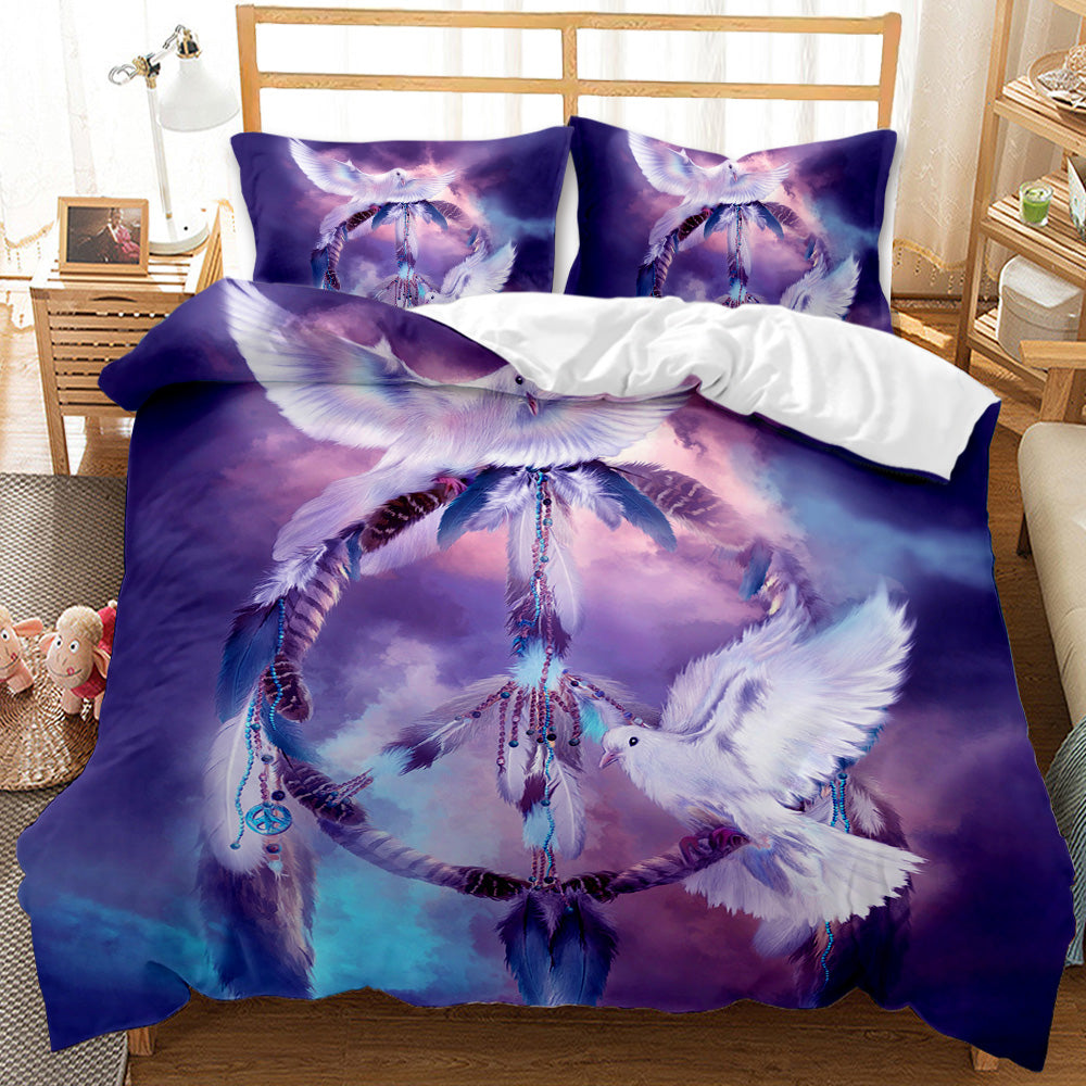 Peaceful Doves Dreamcatcher Quilt Set