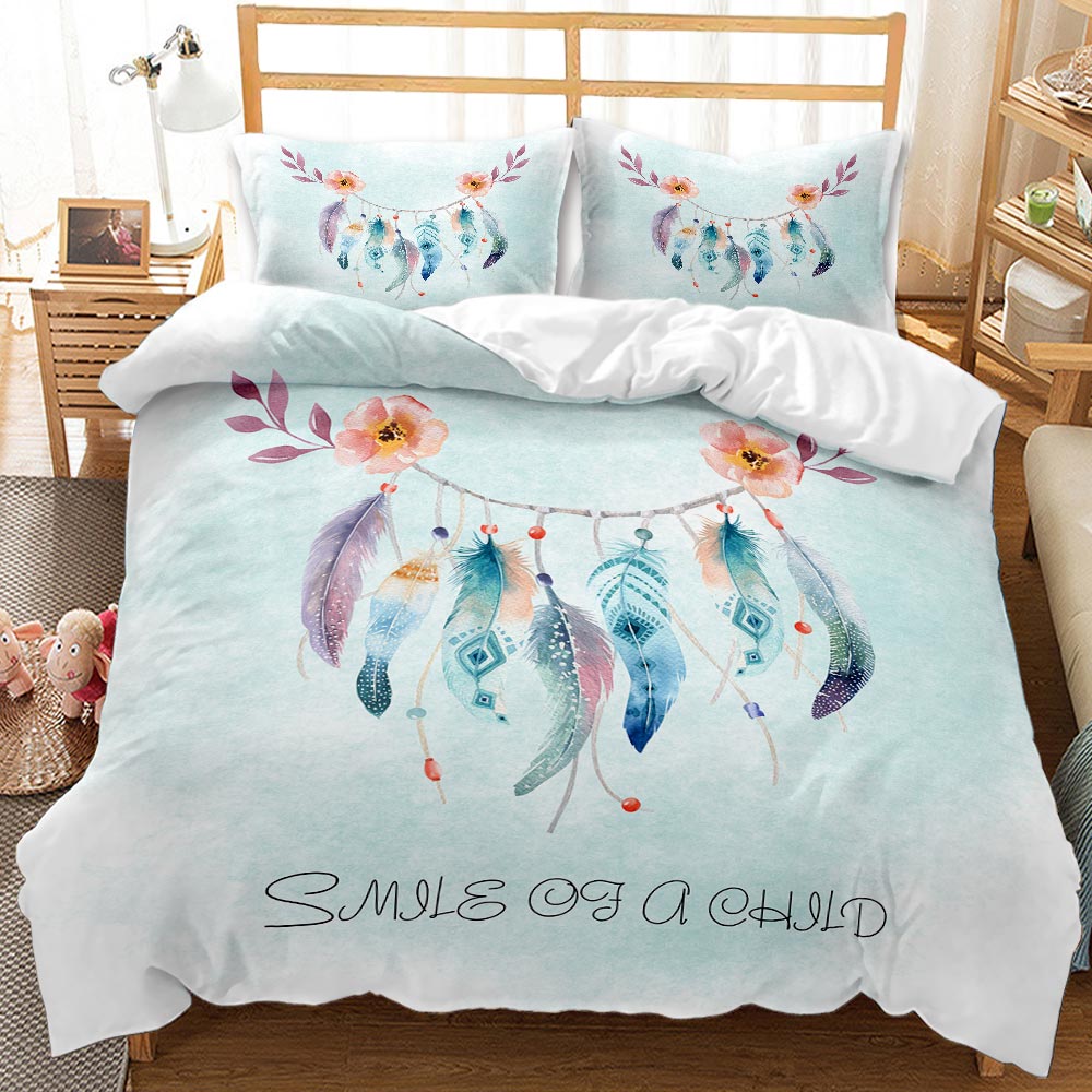 Dreamy Feather Fantasy Quilt Cover Set