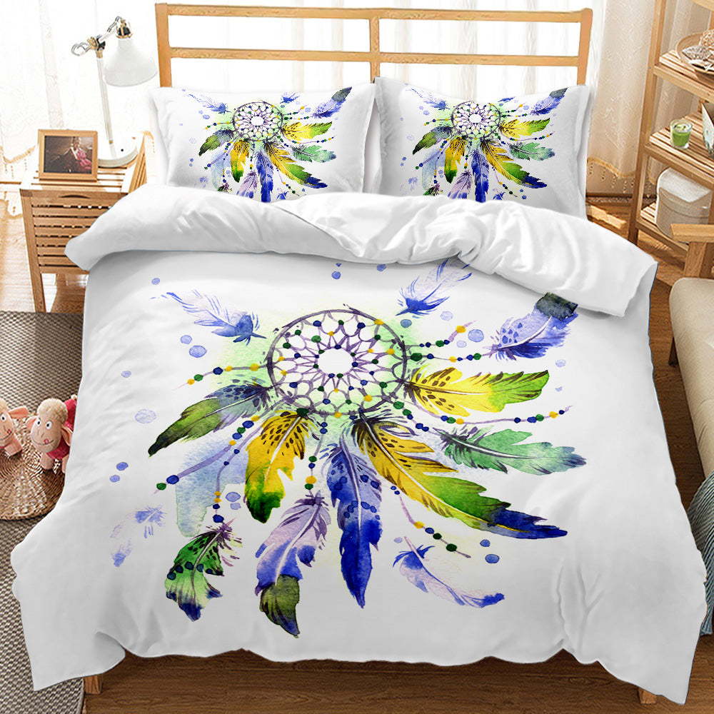 Mystical Dreamcatcher Feather Bedding Set