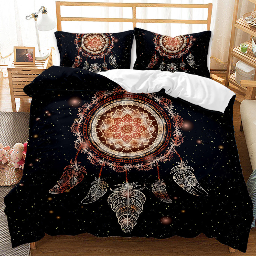 Starry Dreamcatcher Galaxy Quilt Cover Set