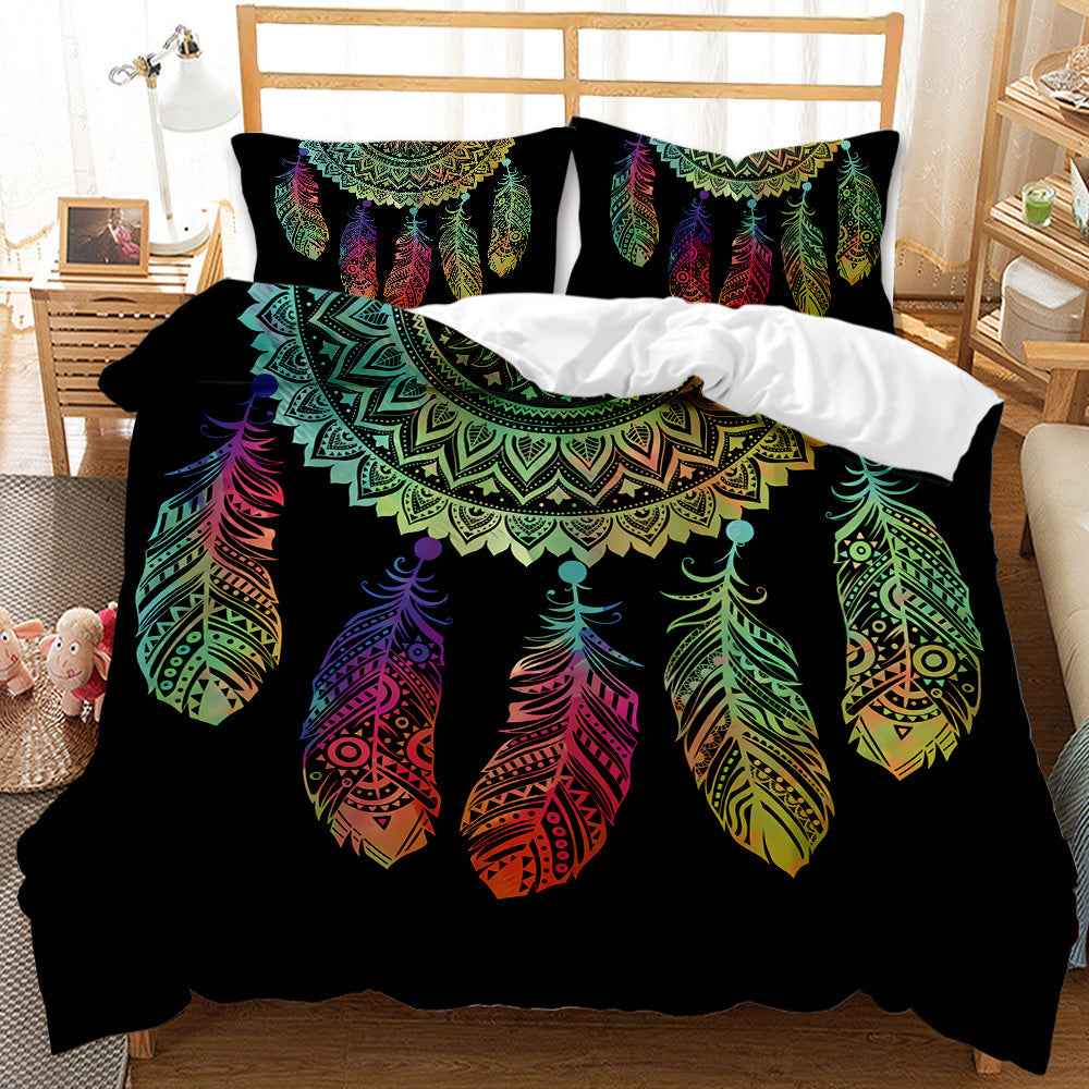 Mystical Dream Catcher Feather Quilt Set