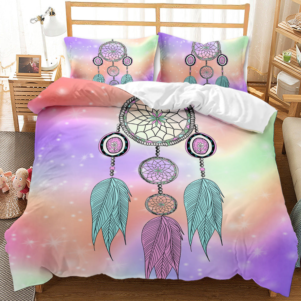 Mystical Dreamcatcher Rainbow Bedding Set