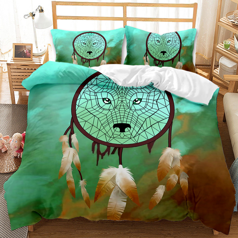 Mystic Wolf Dreamcatcher Bedding Set