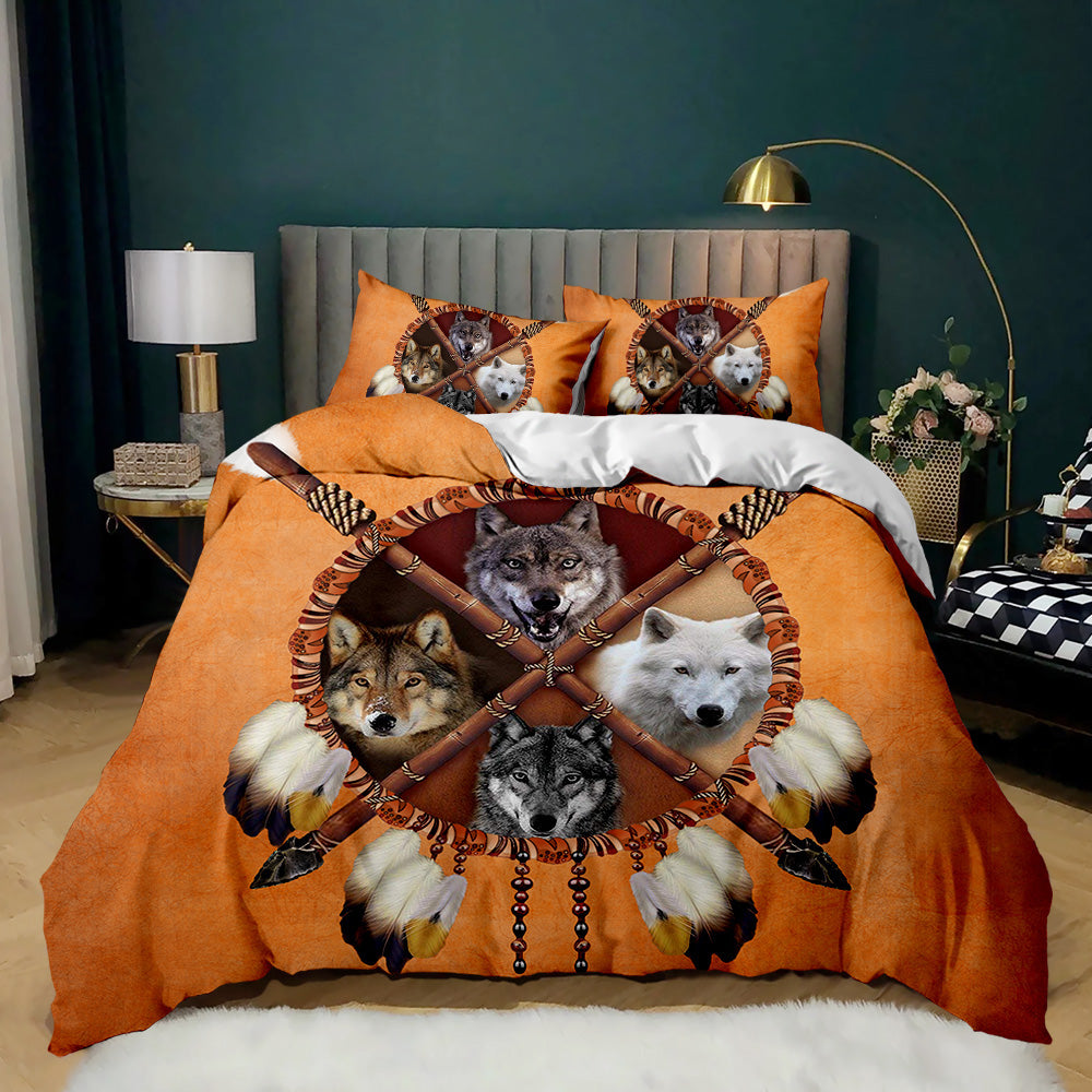 Majestic Wolf Spirit Quilt Cover Set