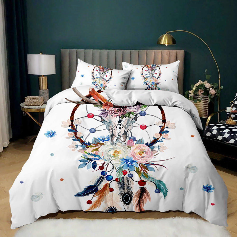 Mystical Floral Dreamcatcher Bedding Set