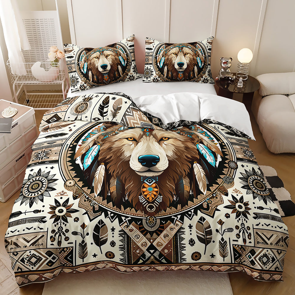 Tribal Spirit Bear Quilt Cover Set