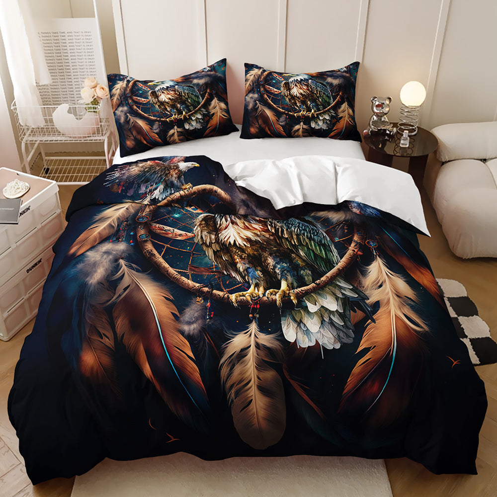 Mystical Eagle Dreamcatcher Quilt Cover Set
