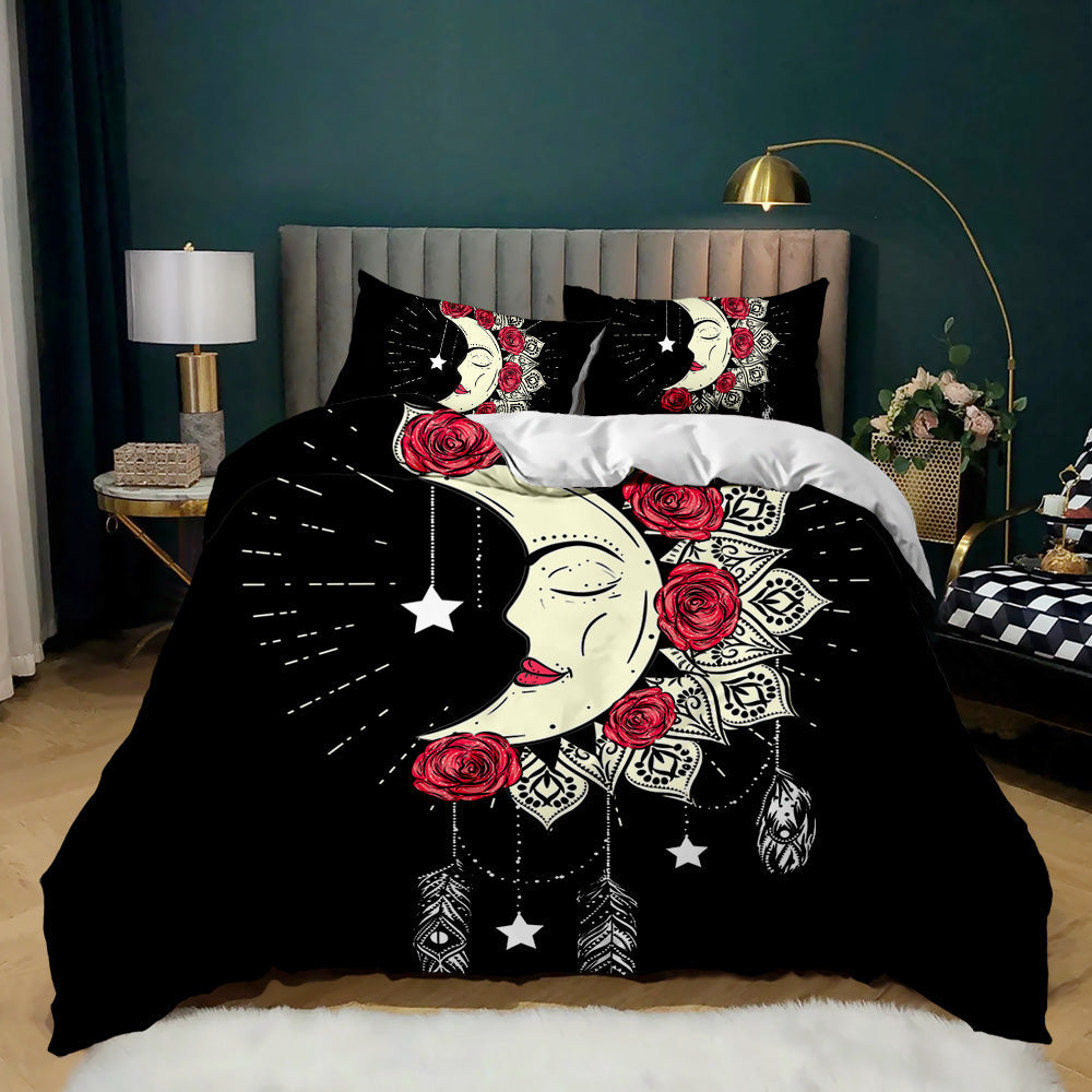 Mystic Moonlit Rose Dream Duvet Set