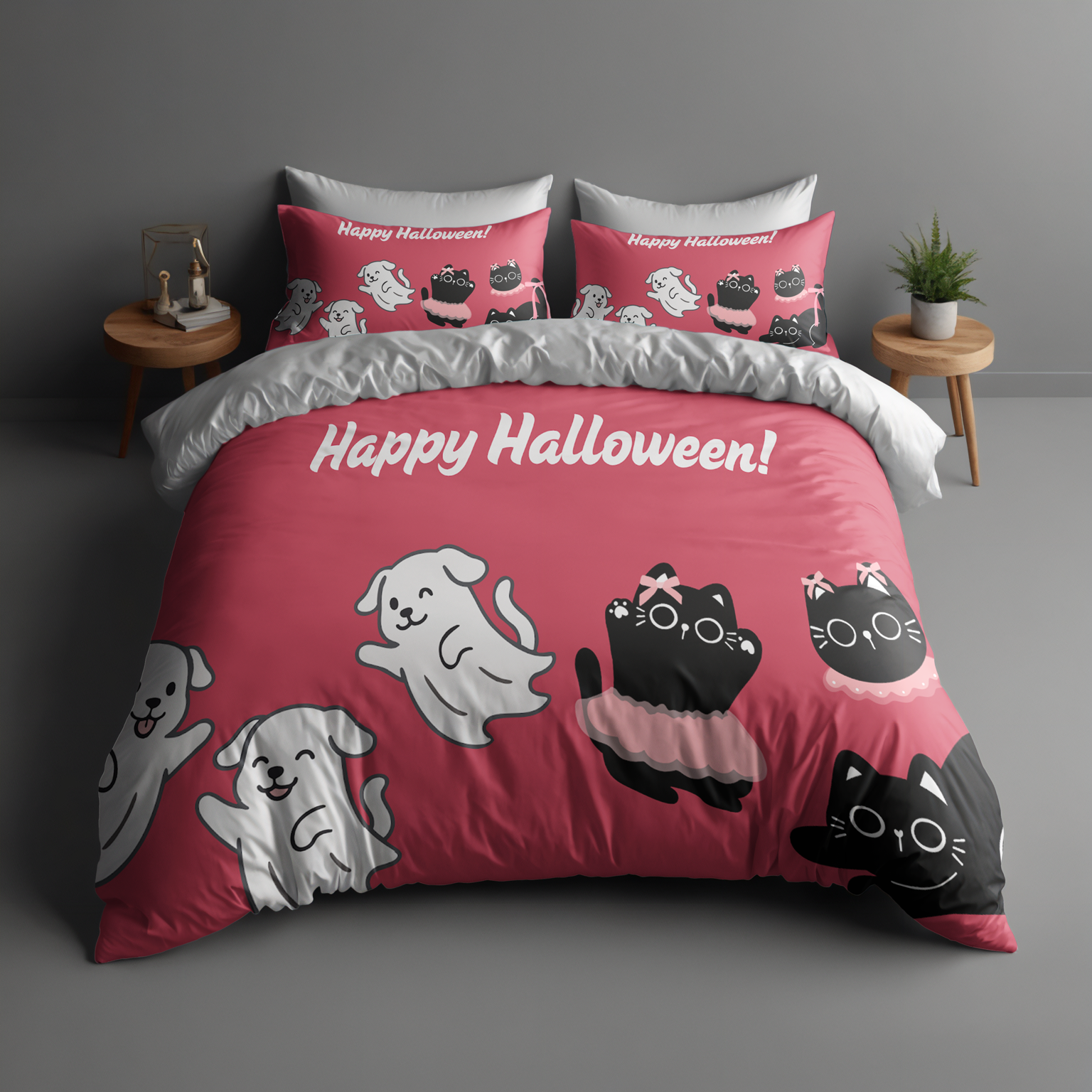 Spooky Paws Halloween Bedding Set