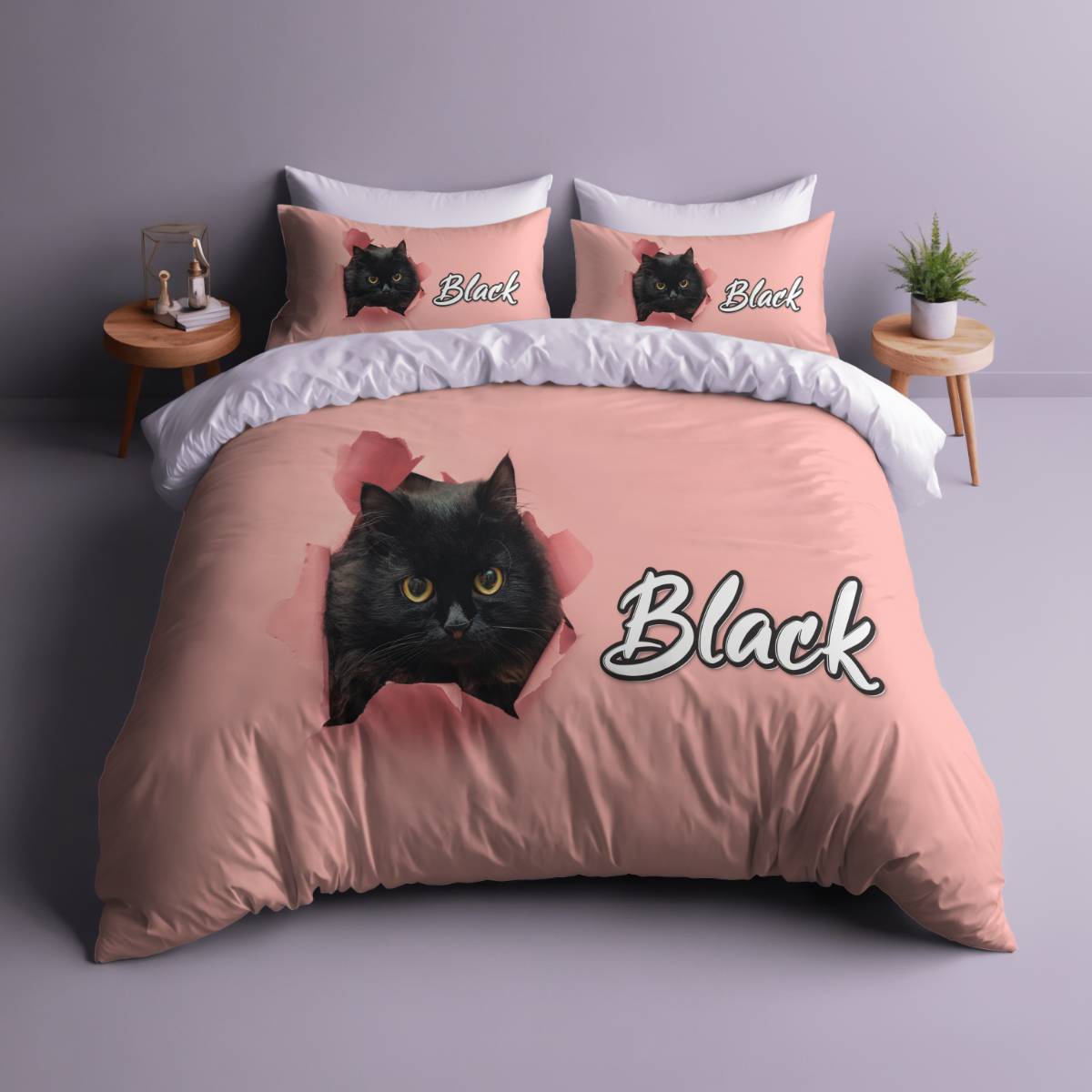 Mystic Midnight Cat Quilt Cover Set