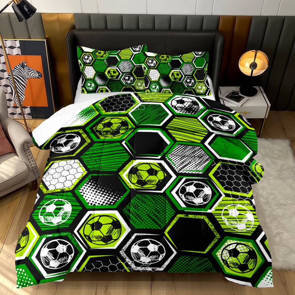 Hexagon Soccer Dream Duvet Set