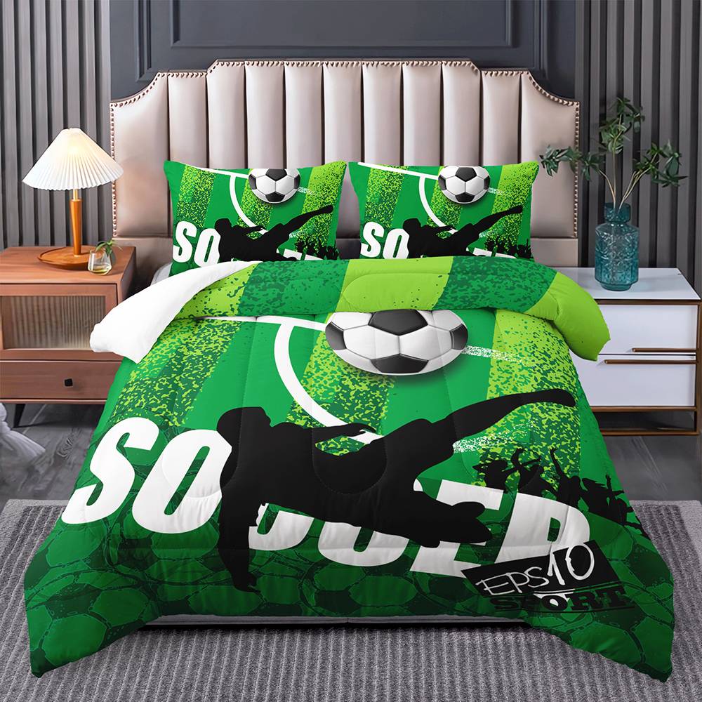 Goal Scorer's Dream Soccer Quilt Set