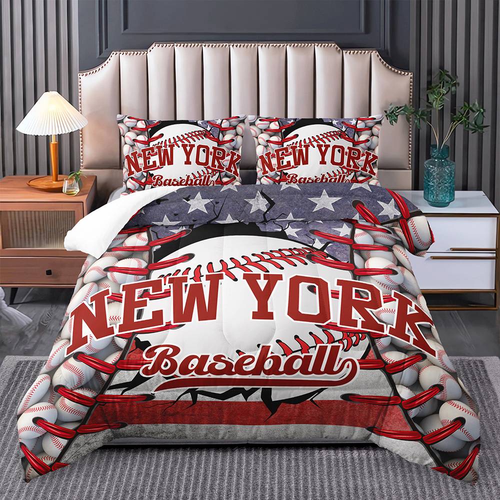 Big Apple Baseball Dream Quilt Set